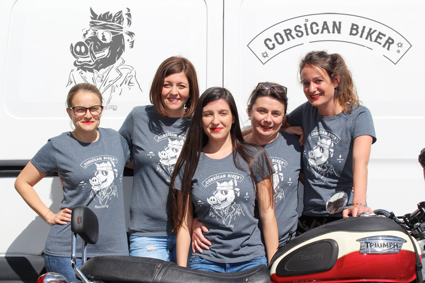 T-shirt Corsican Biker femmes