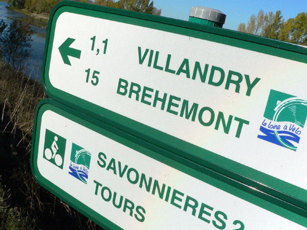 Loire à Vélo panneau routier