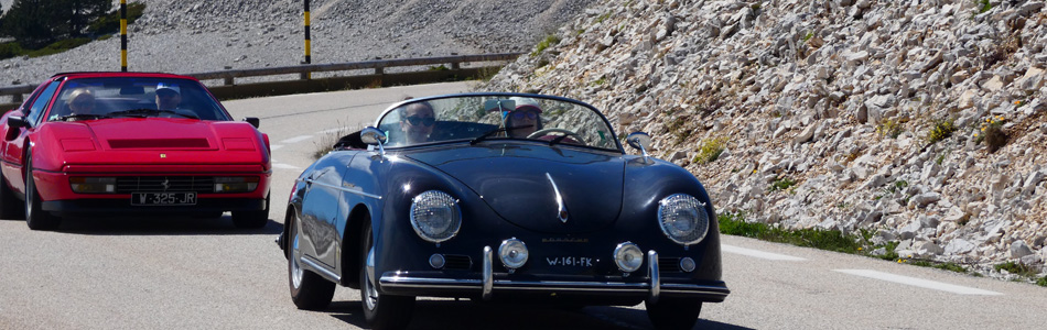 voyage en voiture sur les pentes du mont Ventoux